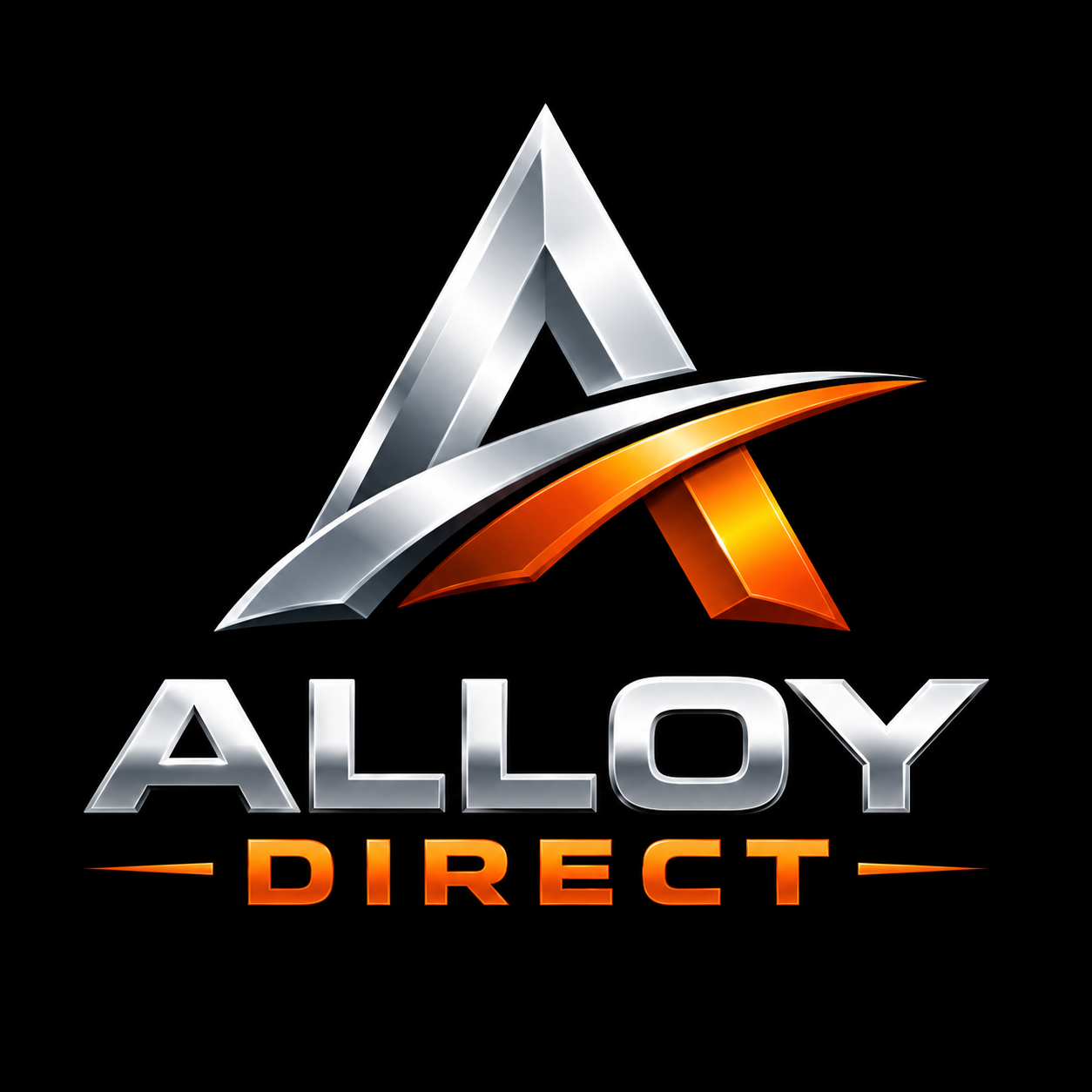 Alloy Direct orange and silver logo